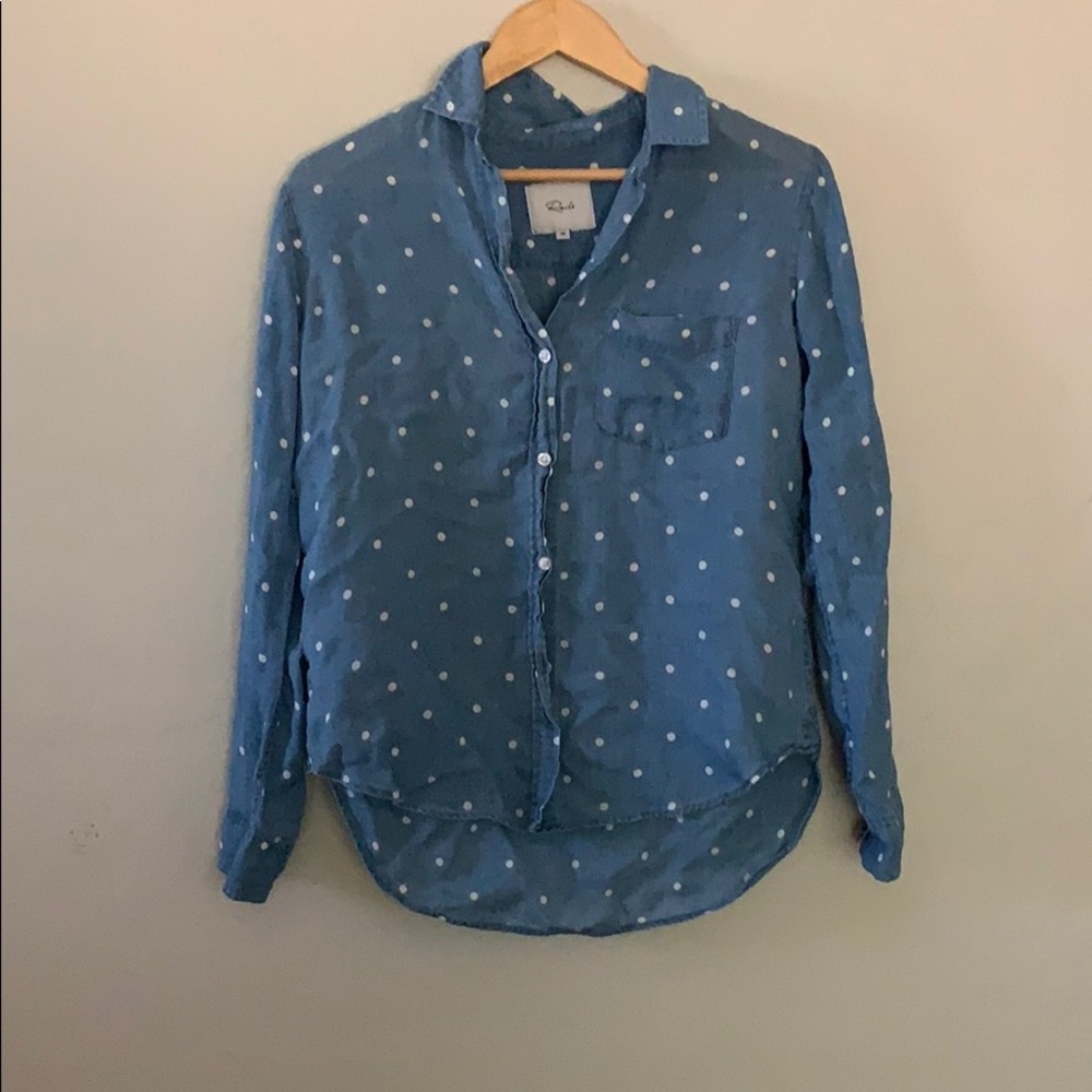 Rails polka dot chambray shirt